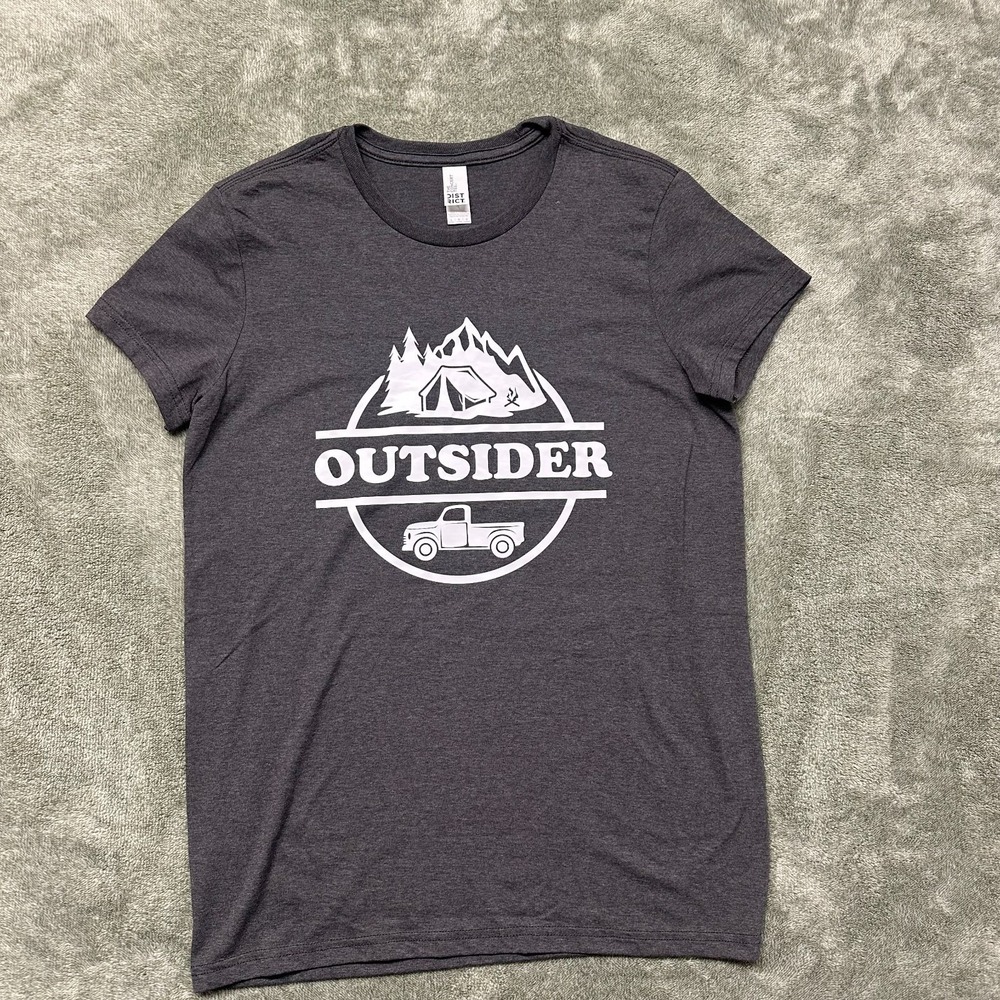 Outsider - Camping - Outdoors - Graphic T-shirt - Size Large - Womens